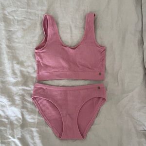 Lucky Brand Pink Bra and Underwear Lounge Set